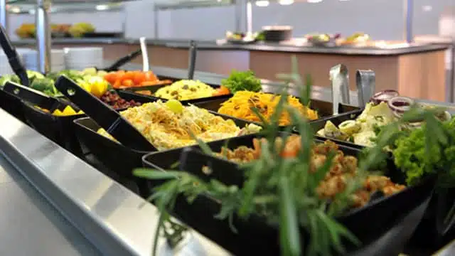 Food items on display