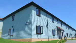 Two storey accommodation block at Osmington Bay