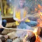 Girls around a fire