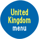 Blue circle with the words "United Kingdom menu" in yellow and white text.