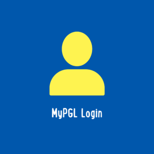 A yellow user icon above the white text "MyPGL Login" on a blue background.
