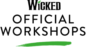 Logo for "Wicked Official Workshops" with the word "Wicked" in stylised text and a green brushstroke underneath, inspired by the fun spirit of PGL Adventure Holidays.
